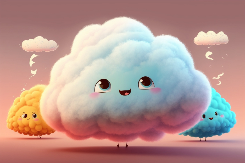 Cute cartoon clouds.
