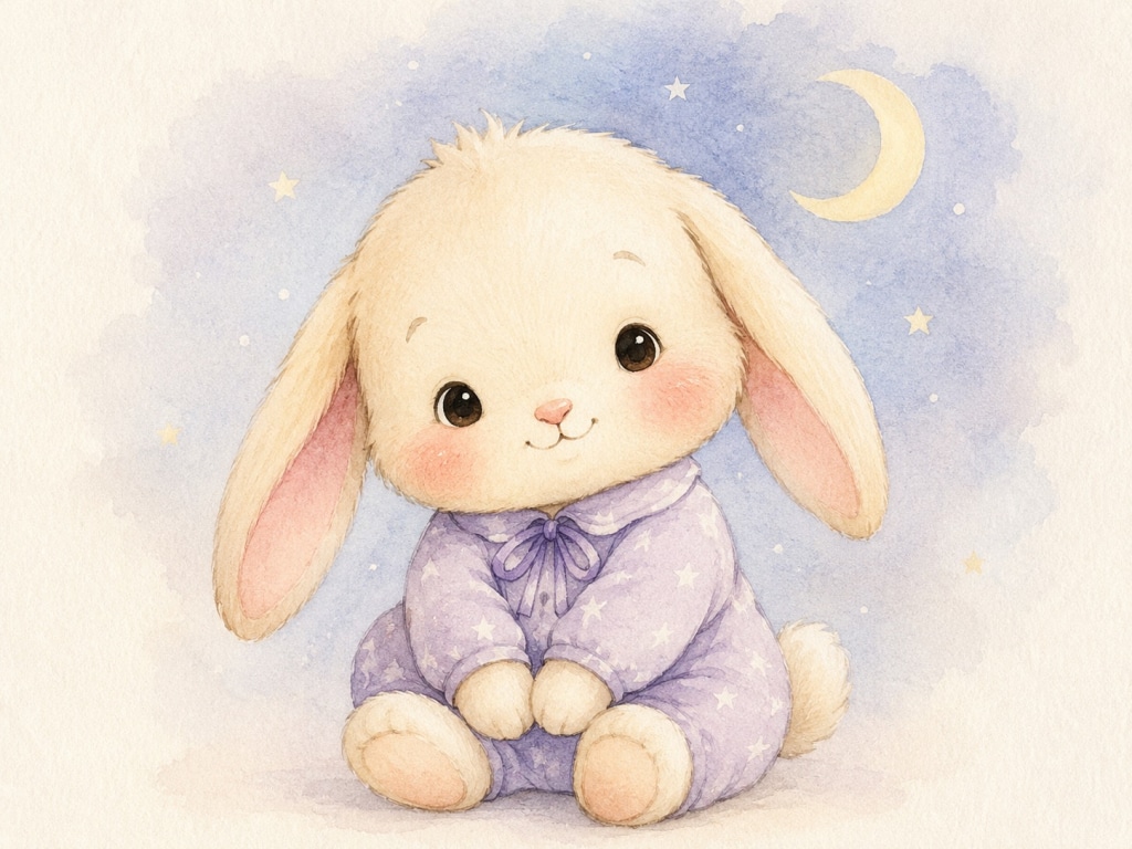 Luna Bedtime Window scene from Luna and the Sleepy Star