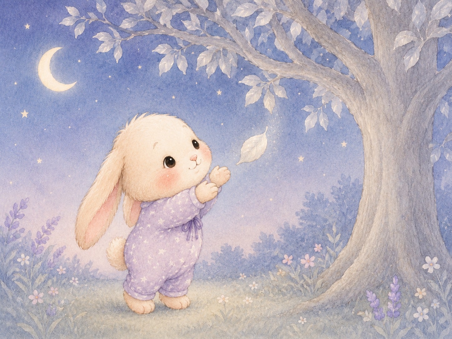 Silver Tree Leaf scene from Luna and the Sleepy Star