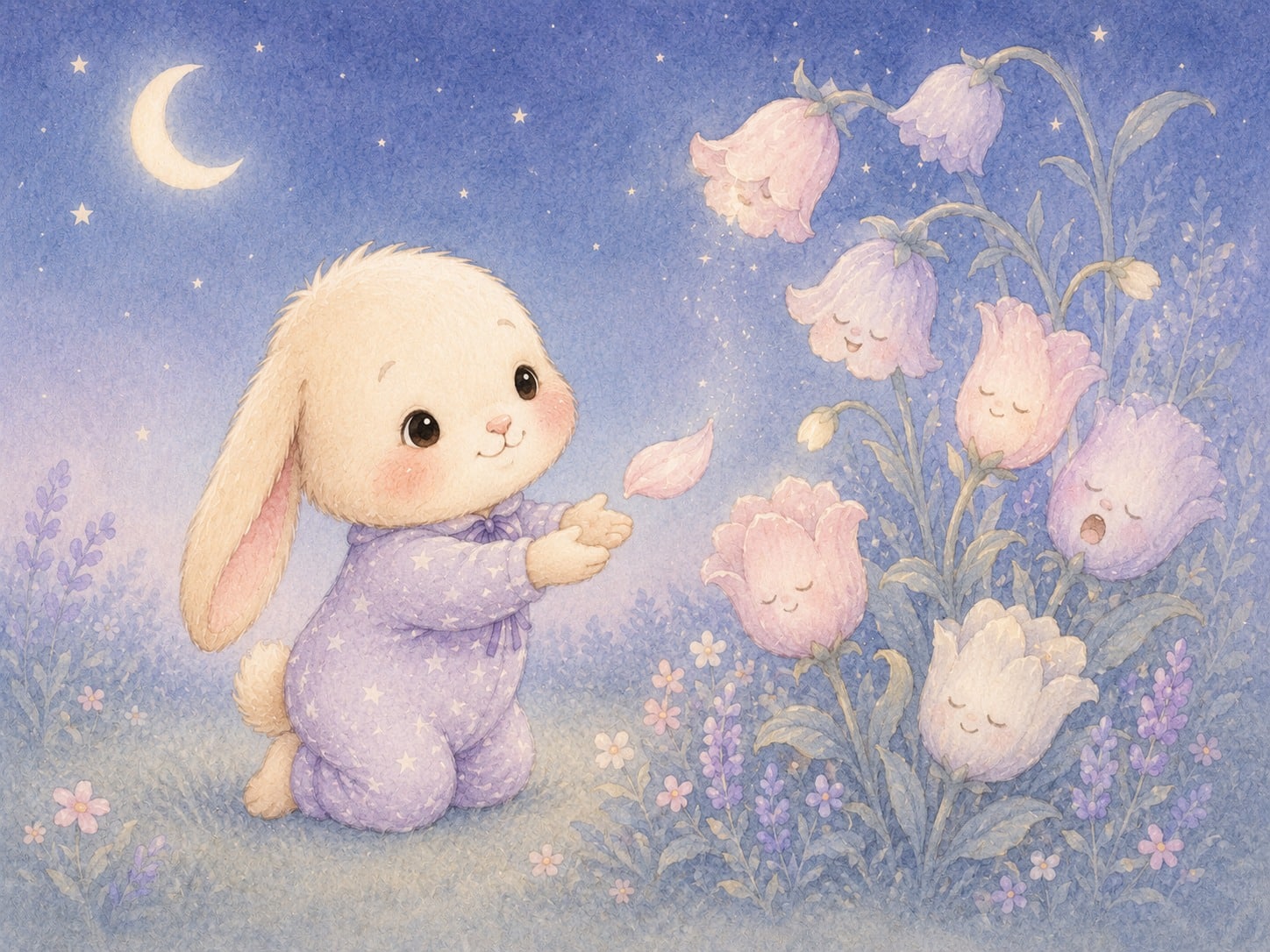 Sleepy Flowers Petal scene from Luna and the Sleepy Star
