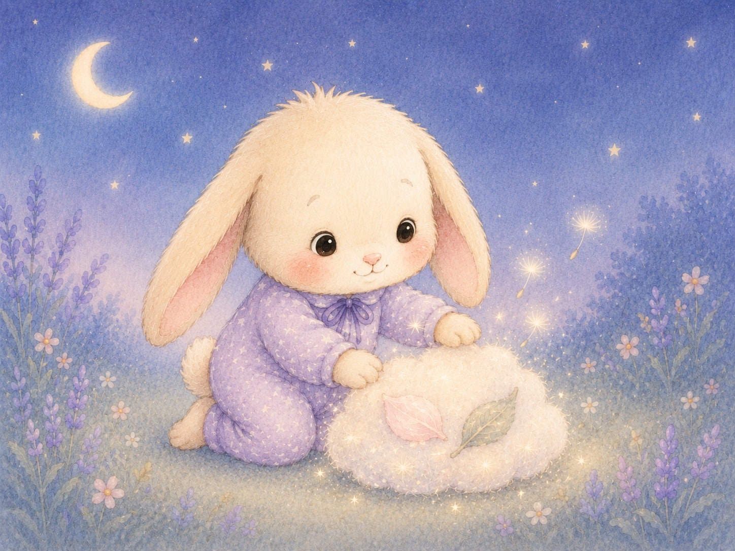 Tiny Cloud Pillow scene from Luna and the Sleepy Star