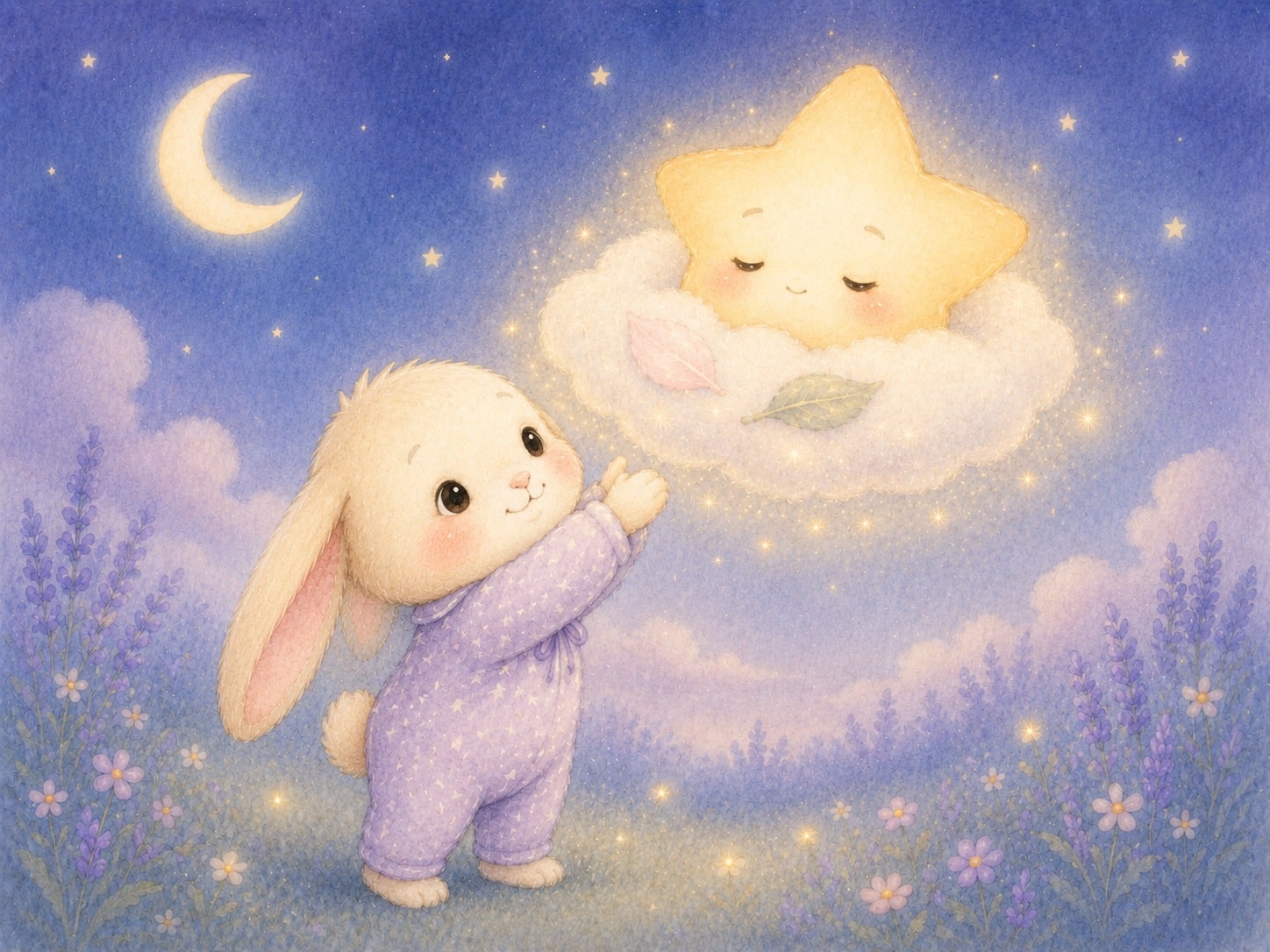 Star Pillow Rest scene from Luna and the Sleepy Star