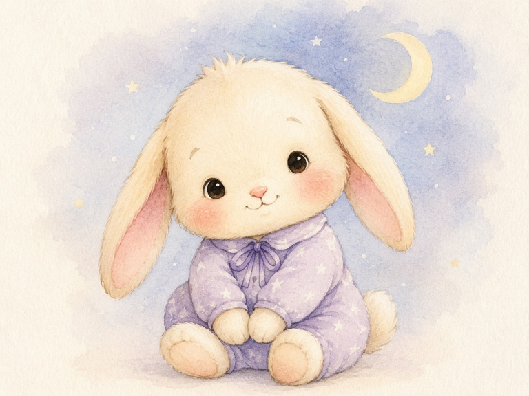 Luna Bedtime Window scene from Luna and the Sleepy Star