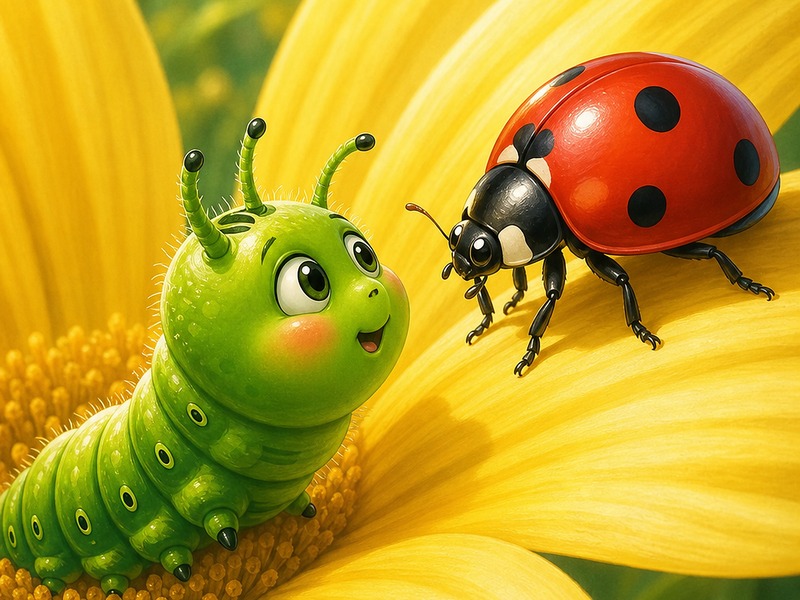 Ladybug Flower scene from Pip's Big Adventure