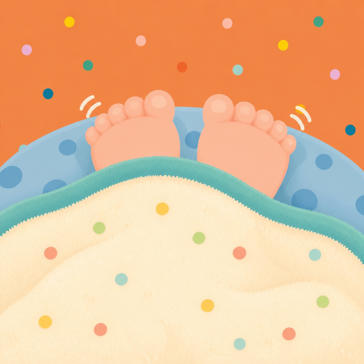 Ten Little Toes: Little toes wiggle under a fuzzy warm blanket.