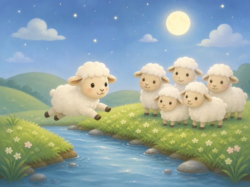 Little Luma gently crossing the river to her friends