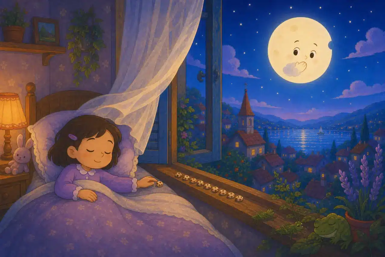 Mary duerme junto a sus frijoles sin terminar mientras la Luna tiene un pequeño hipo afuera.