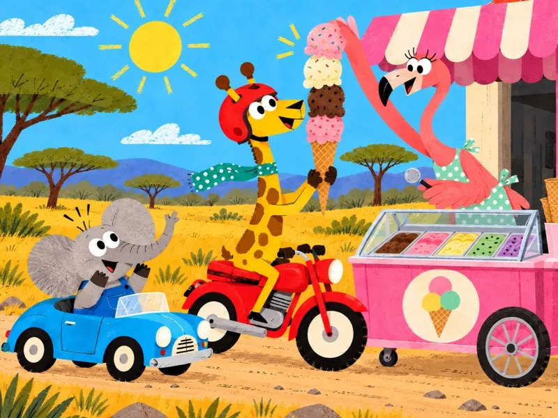 Veronica builds an enormous tower of ice cream scoops for Gigi.